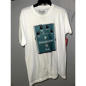 Fender Marine Layer Reverb Graphic T-Shirt – Size M – 100% Cotton – New w/ Tags